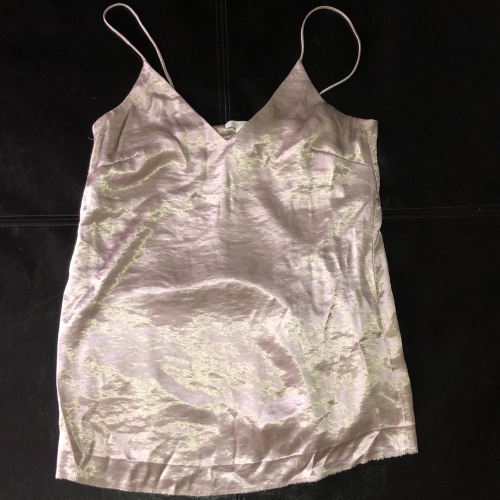 Cute shiny tank top blouse
